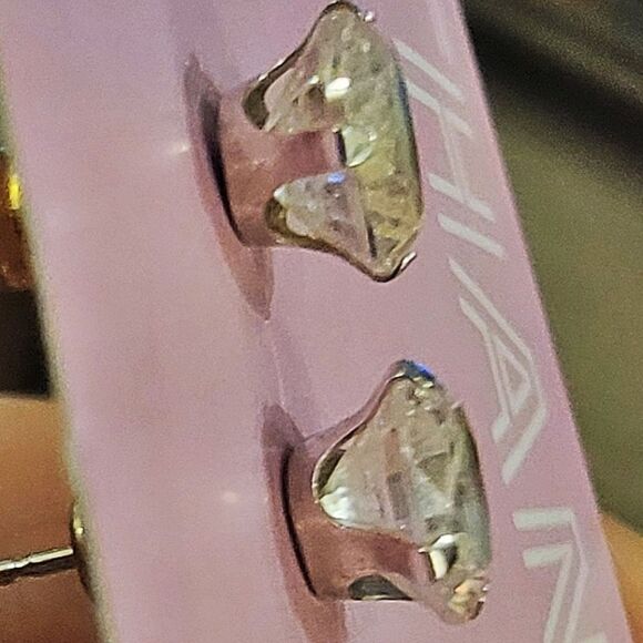 Clear 4mm #CZ Silver Stud Earrings 4 pronged - Picture 2 of 4